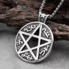MLD Trading Pentagram Pentacle Pendant Necklace on 23” Box Chain