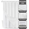 Inhousolu Boho Farmhouse Shower Curtain with Fabric Liner Set, Faux
