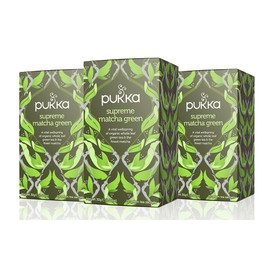 Pukka Supreme Matcha Green, Organic Herbal Green Tea with Oothu, Sencha & Suio Gang (3 Pack, 60 Tea bags)