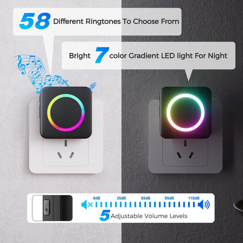 Door Chime, Satisure Wireless Door Sensor Chime When Door Opens,