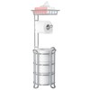 Toilet Paper Holder Stand with Shelf for Phone, Bathroom Free