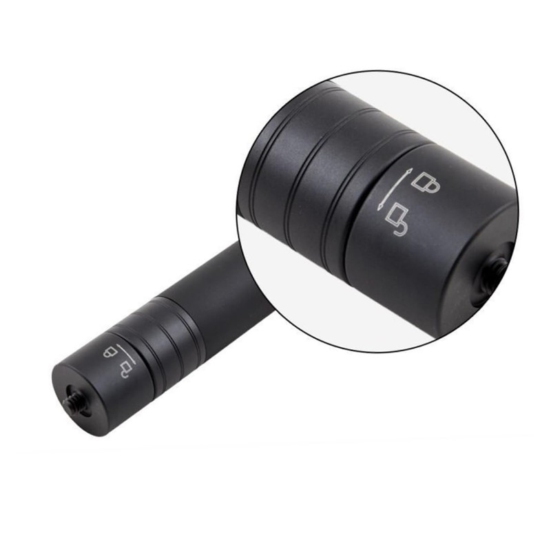 KICHOUSE Portable Selfie Stick Screw Interface Telescopic Pole Black Extendable