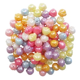 Xeahung 120PCS Dog Paw Print Spacer Beads Acrylic Dog Paw Print Beads for Jewelry Making Cat Dog Paw Beads for Crafts Bracelets Beading Birthday Gifts (Medium, Multicolor)