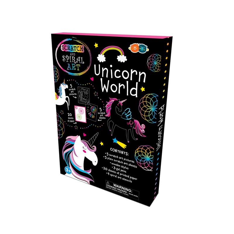 Buddy & Barney - Unicorns Scratch Art Spirograph Set |