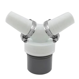 Washing Machine Drain Double Connection Y Adapter, Dishwasher Washing Machine Connection Adapter for Dishwasher and Washing Machine, Drain Adapter for Hose with Input Connector of 18-24 mm
