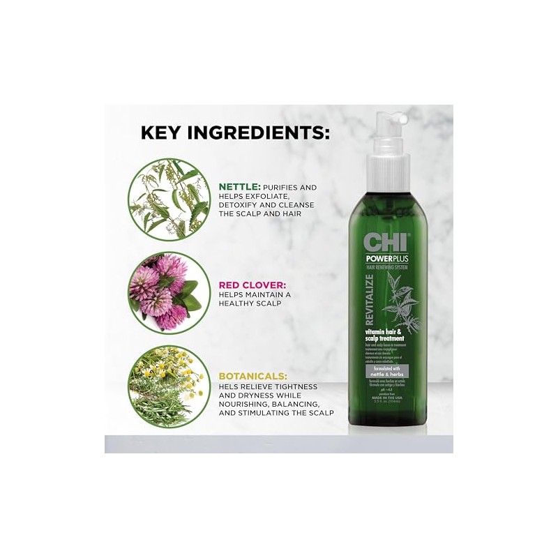 Chi Powerplus Revitalize Vitamin Hair and Scalp Treatment for Unisex,