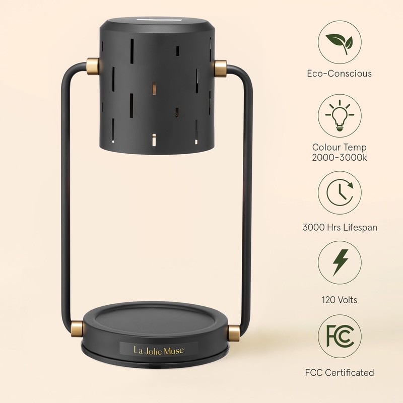 LA JOLIE MUSE Candle Warmer Lamp with Warming Dish, Candle