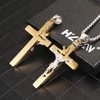 HZMAN Dove Holy Land Gift INRI Cross Crucifix stainless steel