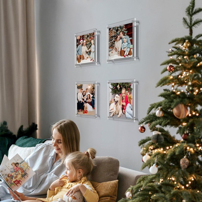 AITEE 8x10 Acrylic Picture Frames 4 Pack, Clear Picture Frames