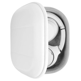 Geekria Shield - Funda para auriculares compatible con Sony WH1000XM4 blanco, WH1000XM3, WH-XB910N, MDR-1000X, funda de repuesto de carcasa dura de viaje con almacenamiento de accesorios (blanco)