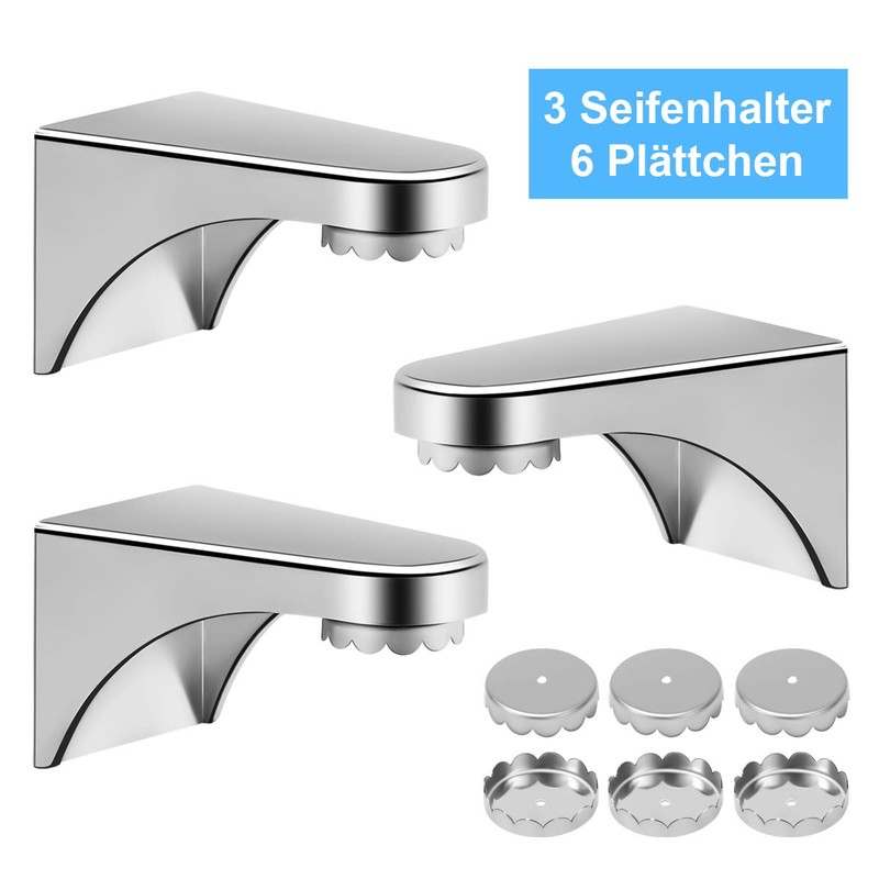 ZITFRI 3 Soap Holders with Magnetic Soap Dishes Magnetic Soap