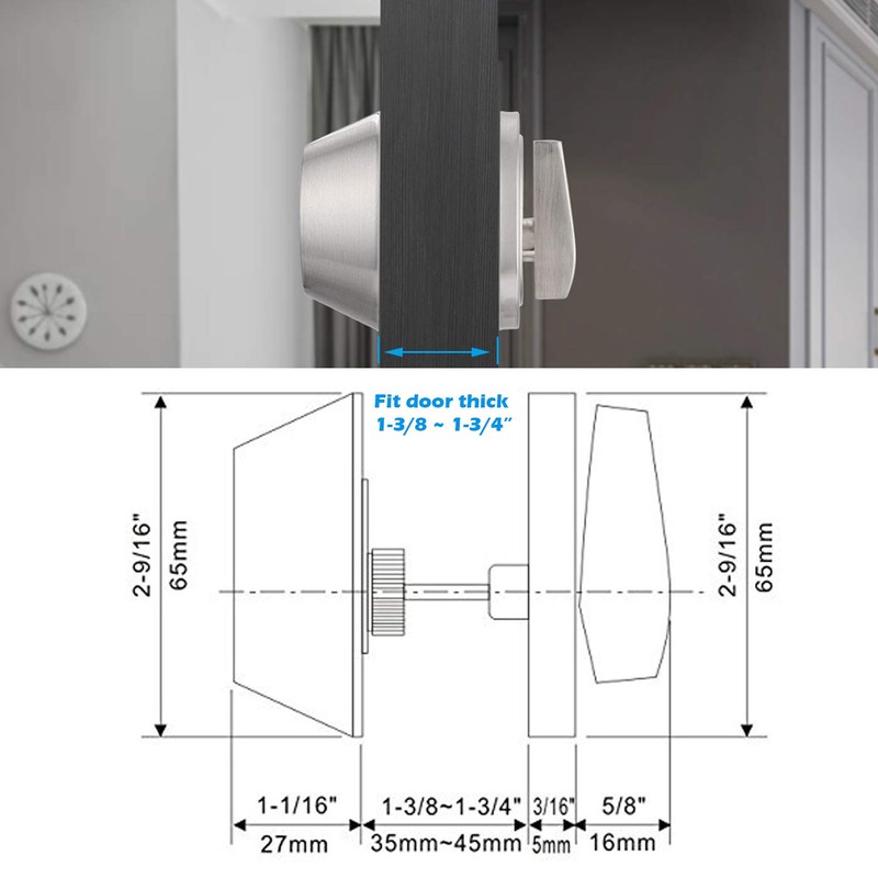 Gobrico 2 Keyed Alike Single Cylinder Deadbolts Door Locks, Satin