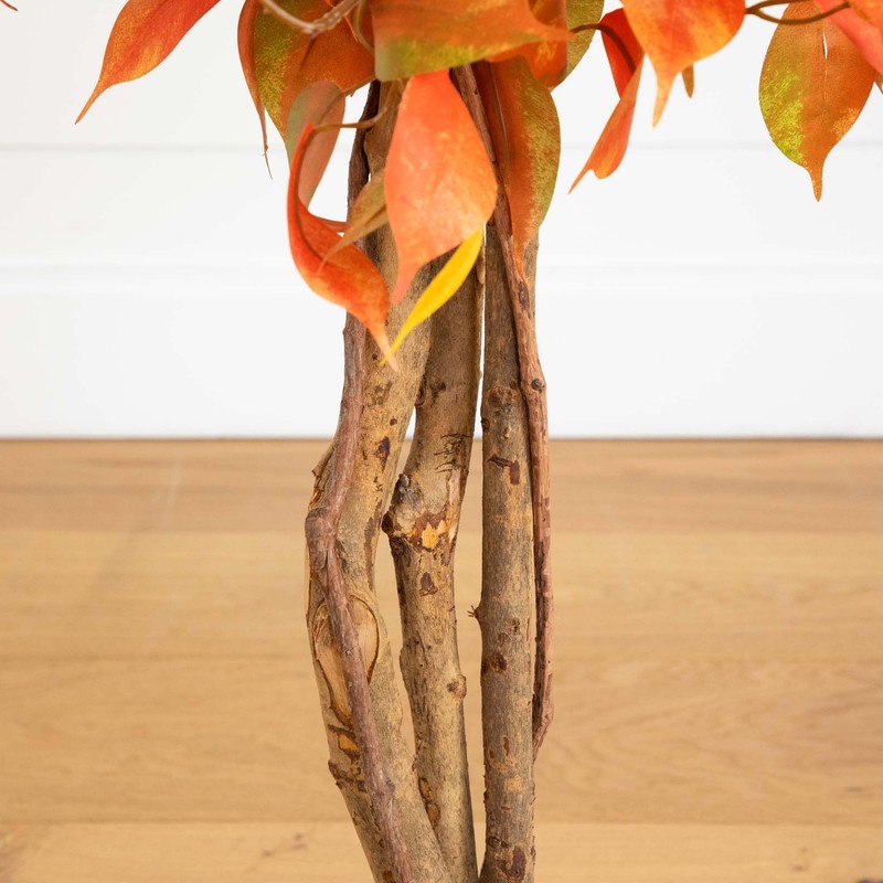 Nearly Natural 3ft. Autumn Ficus Artificial Fall Tree