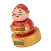 Cai Shen Statue Solar Power Shaking Head Vivid Decorative Chinese