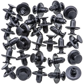 Rexka 30pcs Fender Liner Push Type Retainer Clip Fastener MU488006 for Mitsubishi Eclipse, Eclipse Cross, Endeavor, Galant, Lancer, Mirage, Mirage G4, Outlander, Outlander Sport