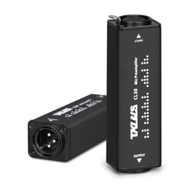 TKLBLS Microphone Booster Preamplifier, Single Channel Microphone Preamp Audio Booster, 48V Phantom Power Dynamic Mic Preamplifier for Studio Recording