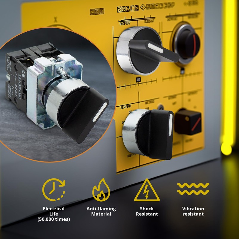 Rotary Switch - 2-Position Selector Switch Maintained - 22mm Mounting