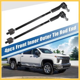 REPAIROCK 4pcs Front Inner Outer Tie Rod Ends Kit Suspension Steering Tie Rod End for Ford Escape 2009-2012 for Mazda Tribute 2010-2011 Drag Link Auto Replacement Parts