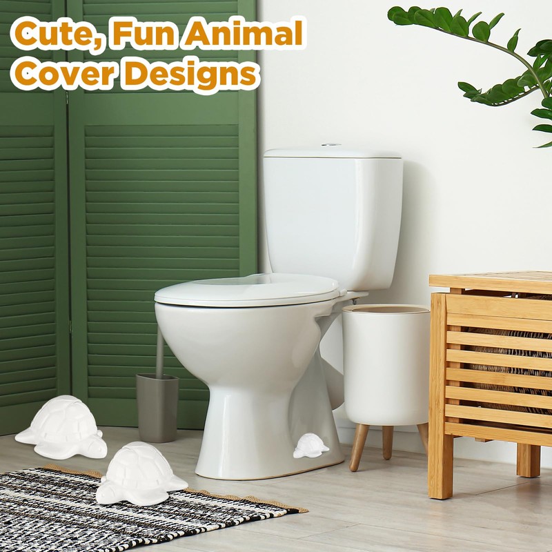 FillTouch 2 Pcs Toilet Bolt Caps, Decorative Toilet Bolt Covers,