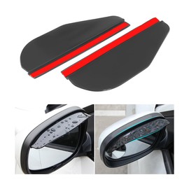 LKAHG 2PCS Smoke Visor Guards for Car Side Mirrors, Carbon Fiber Waterproof Vehicle Rearview Mirror Rain Eyebrows, Rainproof Auto Exterior Accessories, Universal for SUV, Truck, RV