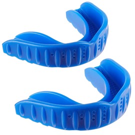 Mouth Guard Boxing, Sports Mouthguard Rugby with Mouthguard Case, Suitable for Boxing,Football, Rugby,Lacrosse, Hockey, Basketball, for Adults(Age11+) (2 Pack Blue)
