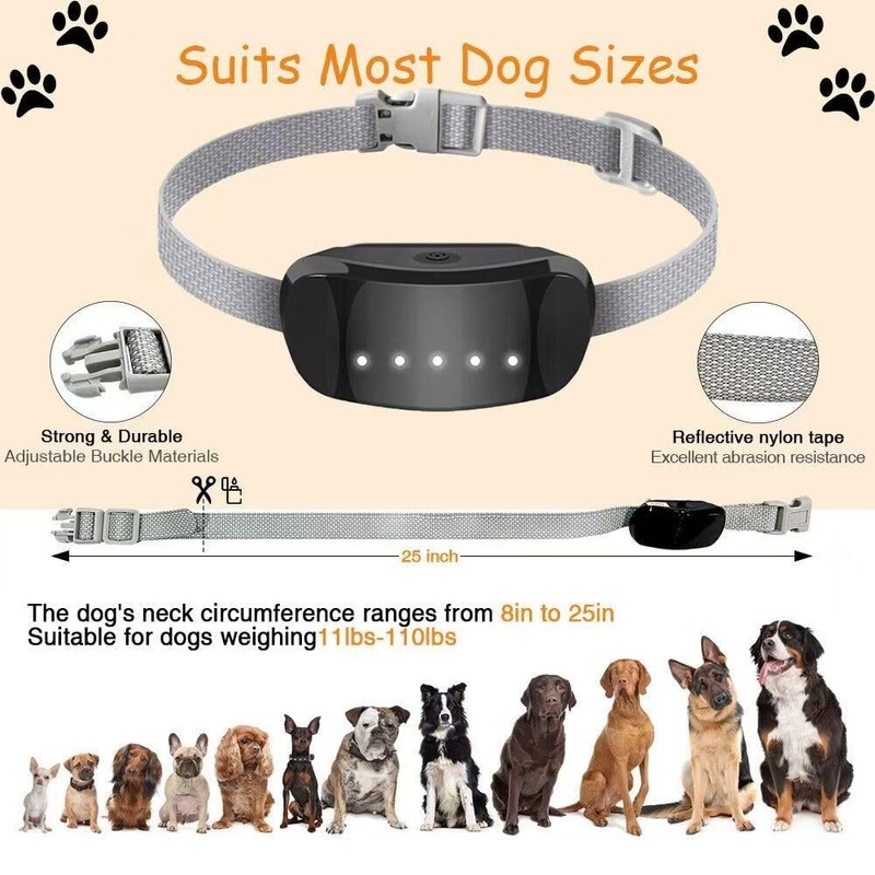SGSPET Smart Auto Anti Bark Dog Collar Intelligent Waterproof Barking