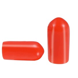 50pcs Red 5.5mm Inner Diameter PVC Rubber Round Tube Screw Cap Plastic End Cap Thread Protector Red