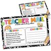 Losyze Preppy Teacher Mail Incentive Postcard Note to Parents, Preschool,