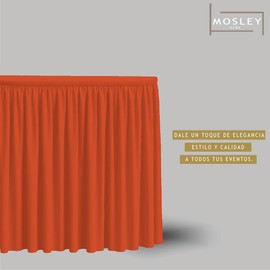 Mantel Bambalina para tablon de Banquetes 2 Medidas Varios Colores (Naranja, 240x75)