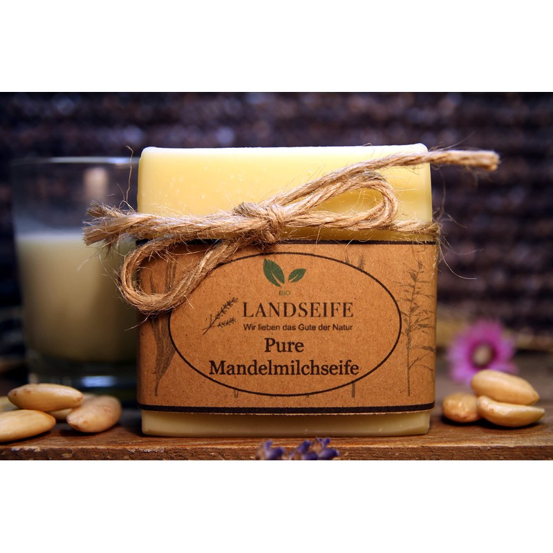 Landseife Pure organic almond milk soap - handmade organic natural