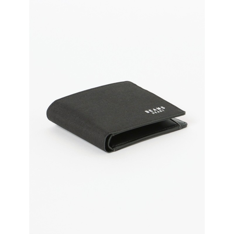 BEAMS HEART/Wallet/Pouch, Polyester, Heathered Material, Bifold Wallet, Men's, Black