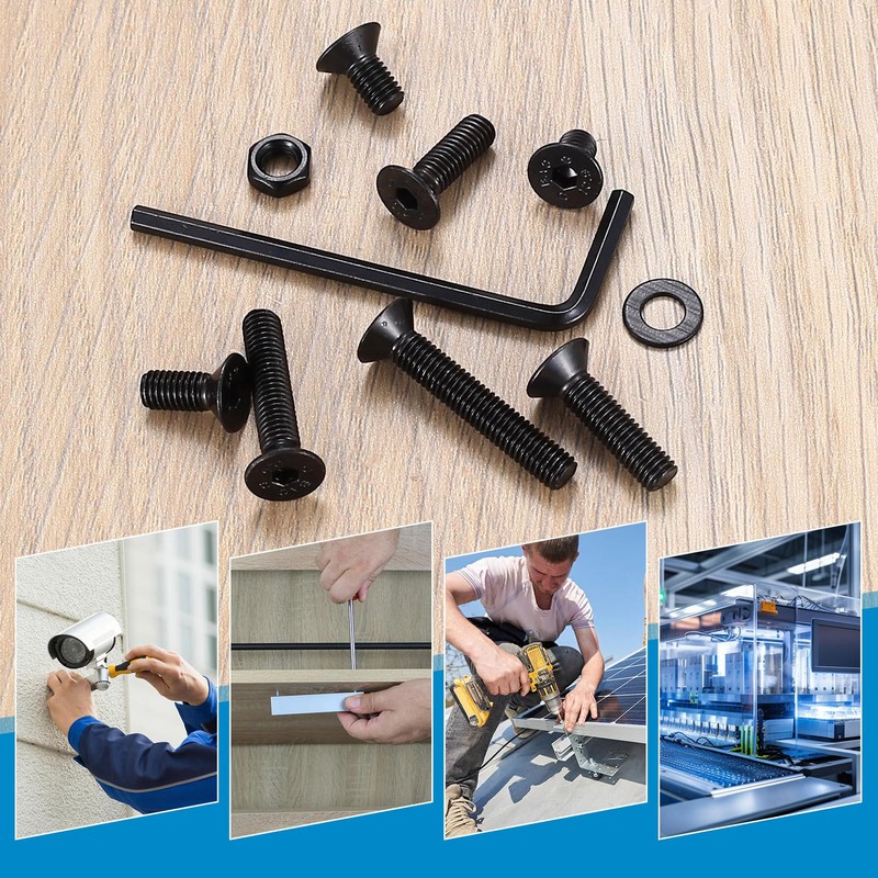 286 Pcs M5 Screws Set, M5 Bolts and Nuts Set,