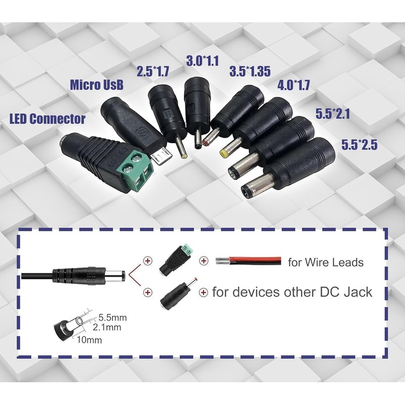 DIGISHUO DC 48V 3A 144W Power Supply Adapter Transformer Switch