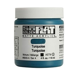 Golden SoFlat Acrylics, Turquoise, 4 fl. oz./ 118ml Jar