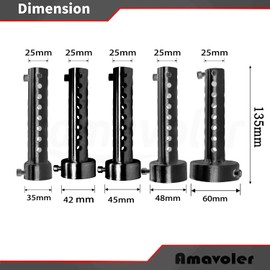 Amavoler 2 Pcs Motorcycle Exhaust Silencer Motorbike Muffler Insert Baffle Silencer Universal (black-42mm,2Pcs)