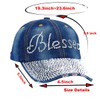 Elonmo Gorra de béisbol para mujer, diseño de letra bendita,