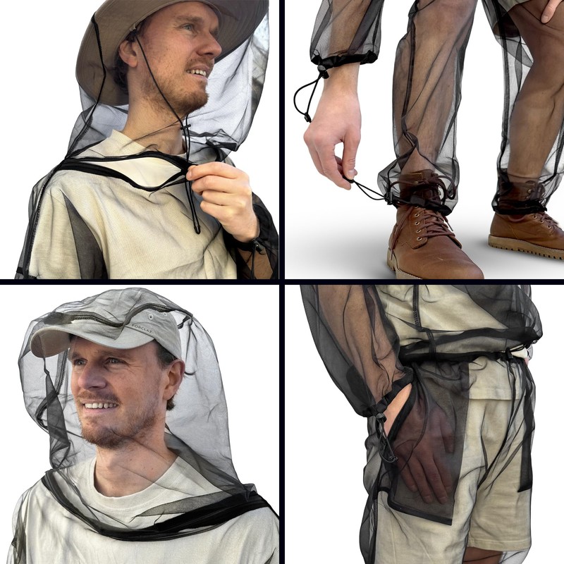 Universal Backpackers Mosquito Net Suit for Insect & Bug Protection