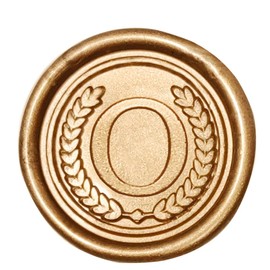 50 calcomanías de sello de cera con inicial, autoadhesivas, sello de letra A del alfabeto para invitaciones de boda, regalo personalizado hecho a mano, despedida de soltera (O, dorado, 50 unidades)