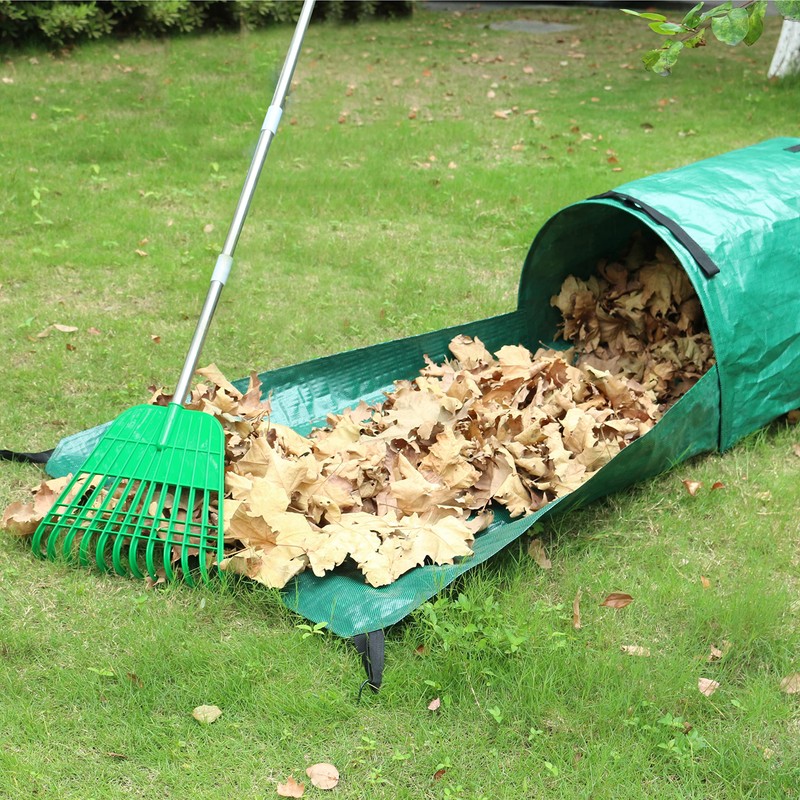 Gardzen 2-Pack Large Yard Dustpan-Type Garden Bag with Traps for