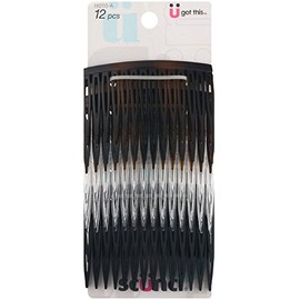 Scunci Effortless Beauty Side Hair Combs, Assorted 12 ea (Pack of 12)