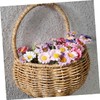 KOMBIUDA Countryside Decorative Basket Hanging Egg Container Plastic Storage Tight