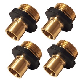 Chapin International 6-9464: Male Quick-Connect Fittings, Heavy Duty Valve Garden Hose Connector, Set of 4, Metallic