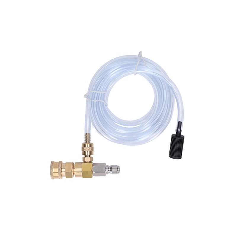 Chemical Injector, 5000PSI Brass Stainless Chemical Injector Kit Adjustable Downstream