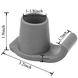 HPWFHPLF Walker Ski Glides, 2 Pack Universal Fit Walker Gliders, Heavy Duty Walker Feet Glides, Durable Walker Accessories Glide Caps (Grey)