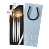 Cutipol GOA White/Matte Gold Dinner (2 Forks & Spoons) 4