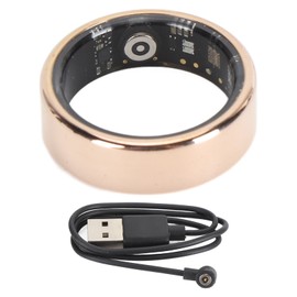 Smart Ring Health Tracker BT 5.0 Remote Photography Sleep Monitoring IP68 Waterproof Magnetic Charging Smart Health Ring for Men Women Size 10 Rose Gold