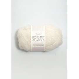 Sandnes Garn Borstet Alpacka, 1001 White, 1 x 50 g Ball Approx. 142 m LL