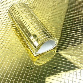 Self Adhesive Real Glass Golden Mirrors Mosaic Tiles Sticker for Craft Square Glass Tiles,2400pcsMirrors 5mm by 5mm