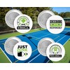 Pickleball Set of 4 Funny Pickleball Players Pin Back Buttons