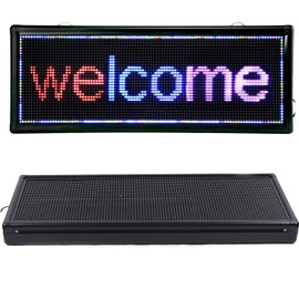 LyeXD 40“ x15” LED Signs Programmable Scrolling LED Message Board,3 Color Red Blue Purple Custom Led Sign for Store Car Bar Hotel, Digital Message Display for Advertising